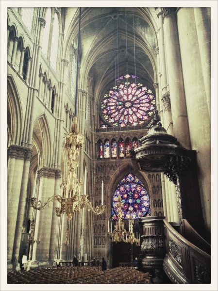 reims cathedral interior detail